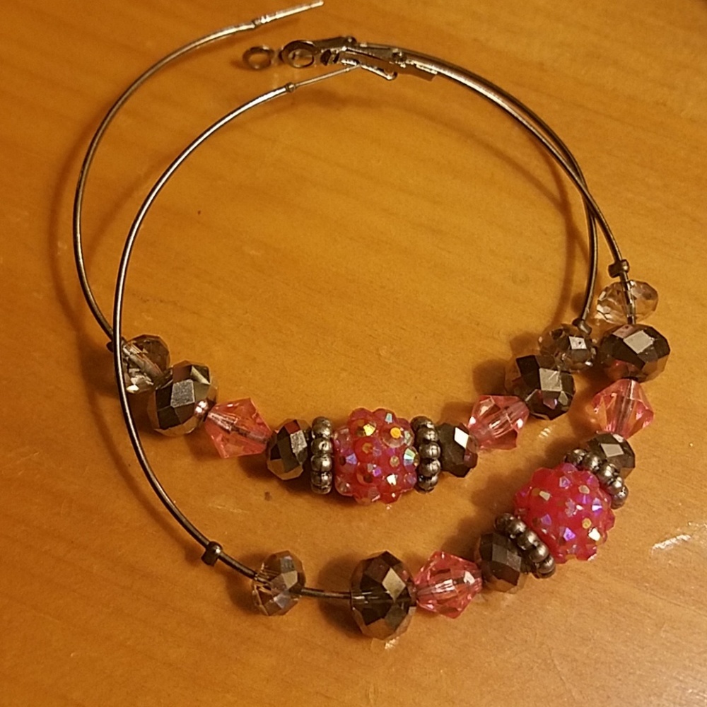 Large hoop earrings